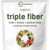 Suplemento fibra orgánica polvo triple 3 en 1 salud digestiva
