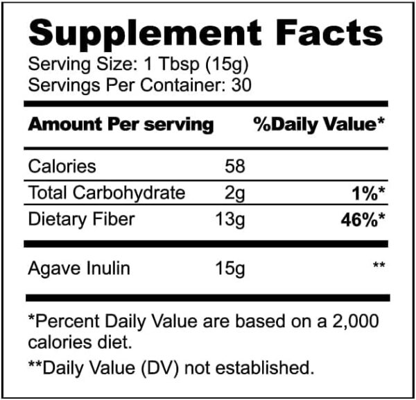 Suplemento fibra prebiótica inulina vegano sin sabor ni regusto