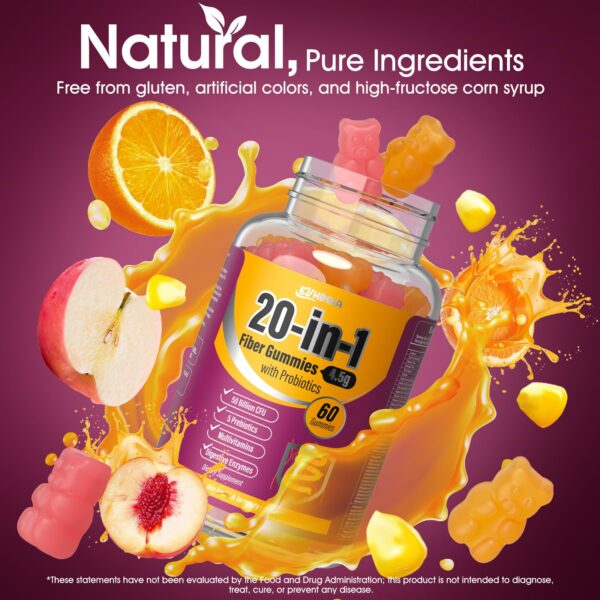 Suplemento de fibra y probióticos en gominolas veganas EYHBQIA