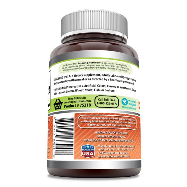 Suplemento de fibra de psyllium Amazing Nutrition en cápsulas