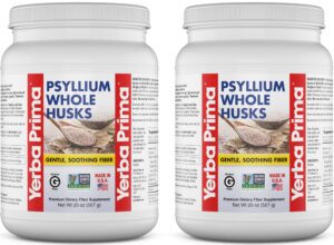 Suplemento fibra psyllium cáscara entera Yerba Prima 20 oz