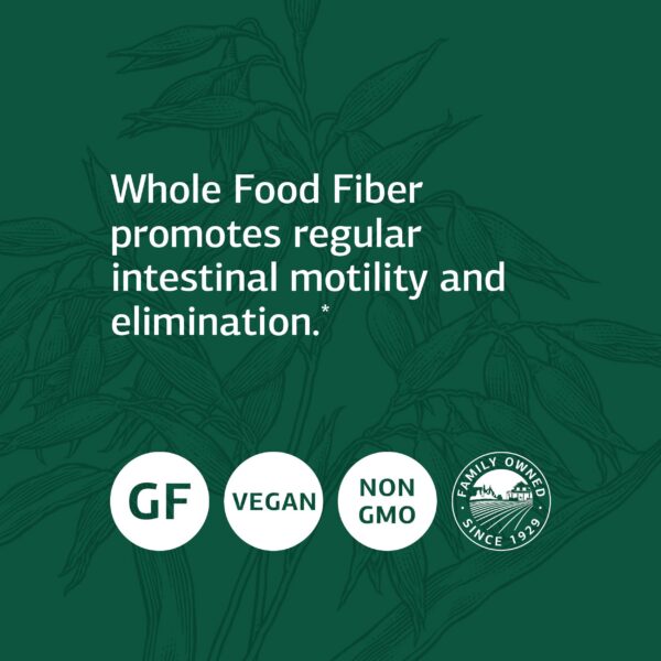 Suplemento fibra Whole Food con ingredientes orgánicos y verduras