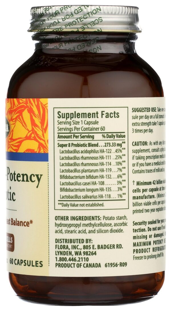 Suplemento Flora probiótico salud digestiva balance intestinal