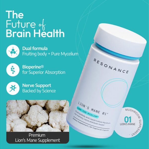 Suplemento para foco mental y salud nerviosa Lion’s Mane 01