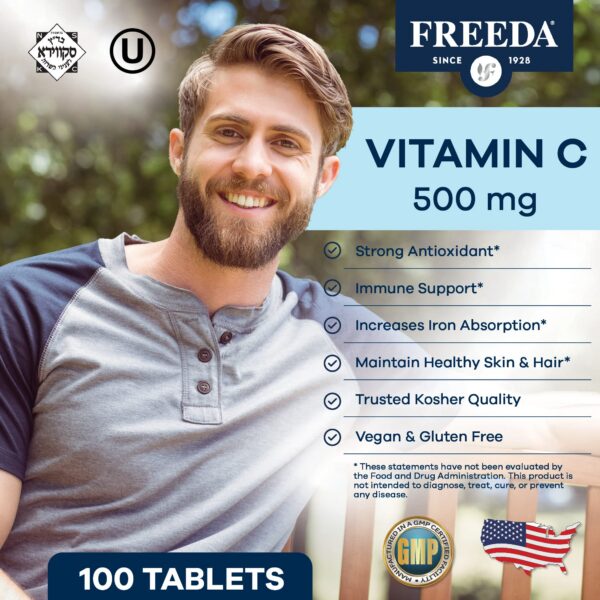 Suplemento FREEDA vitamina c 500mg bote con 100 tabletas