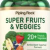 Suplemento de frutas y verduras Piping Rock en envase