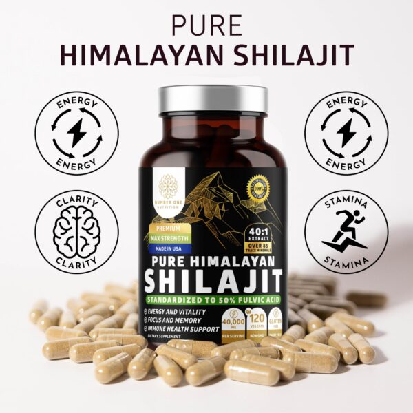 Suplemento fuerte 40x concentración con minerales y antioxidantes shilajit