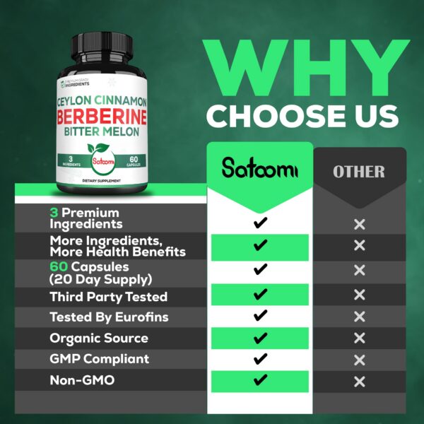 Suplemento fuerte berberina con extractos naturales Satoomi