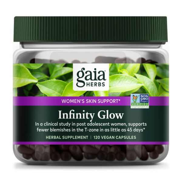 Suplemento Gaia Herbs Infinity Glow para piel de mujeres 120 cápsulas