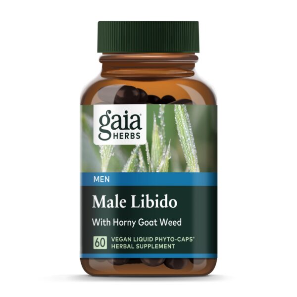 Suplemento Gaia Herbs para libido masculina 60 cápsulas veganas