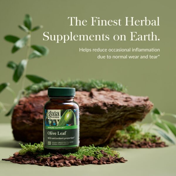Suplemento Gaia Herbs Olive Leaf con extracto natural