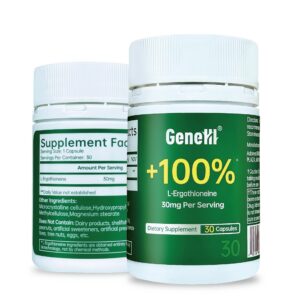 Suplemento GENEIII L-Ergothioneine 30mg cápsulas antioxidante