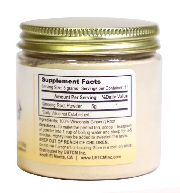 Suplemento de ginseng americano USTCM Wisconsin 2 oz