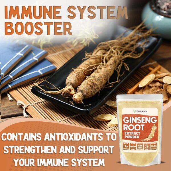 Suplemento ginseng raíz extracto vegano XPRS Nutra 16 onzas
