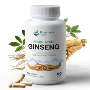 Version 1.0.0 Suplemento Ginseng Panax 1000mg cápsulas veganas Himalaya's Care