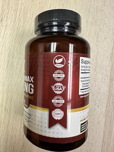 Version 1.0.0 Suplemento de ginseng panax rojo para energía y concentración