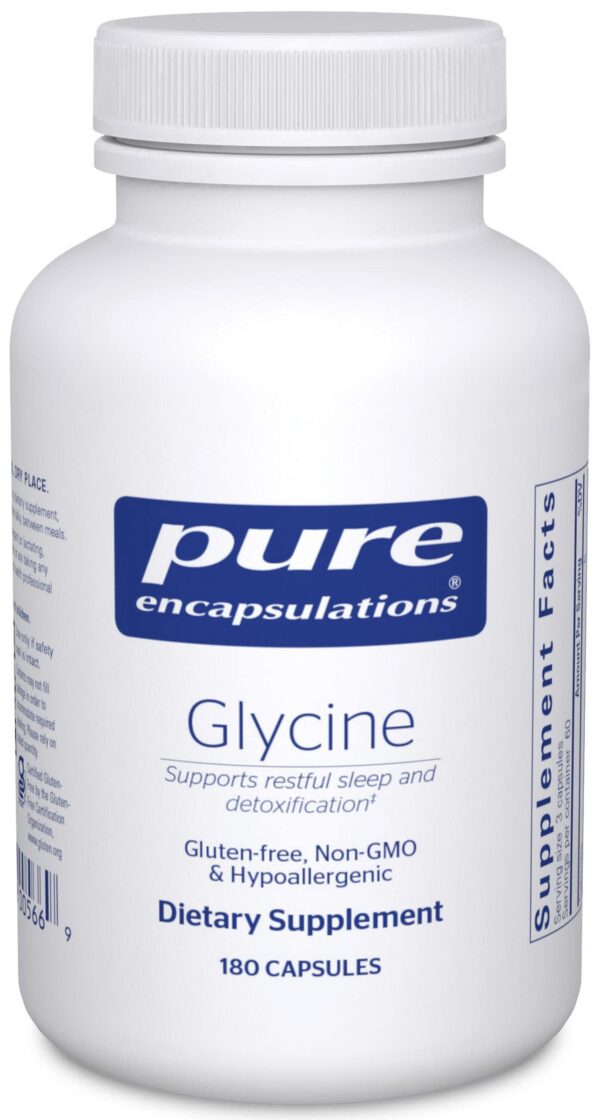 Suplemento glicina Pure Encapsulations 180 cápsulas veganas