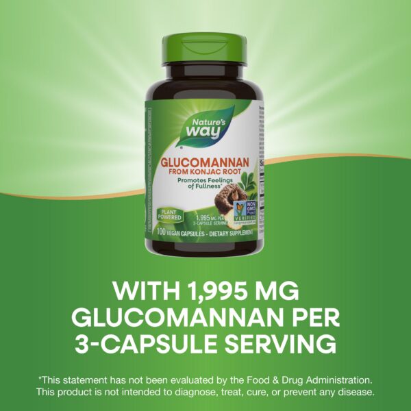 Suplemento Glucomanano no GMO Nature's Way 100 unidades