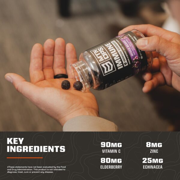 Suplemento en gomitas para apoyo inmunológico MTN OPS sabor berries