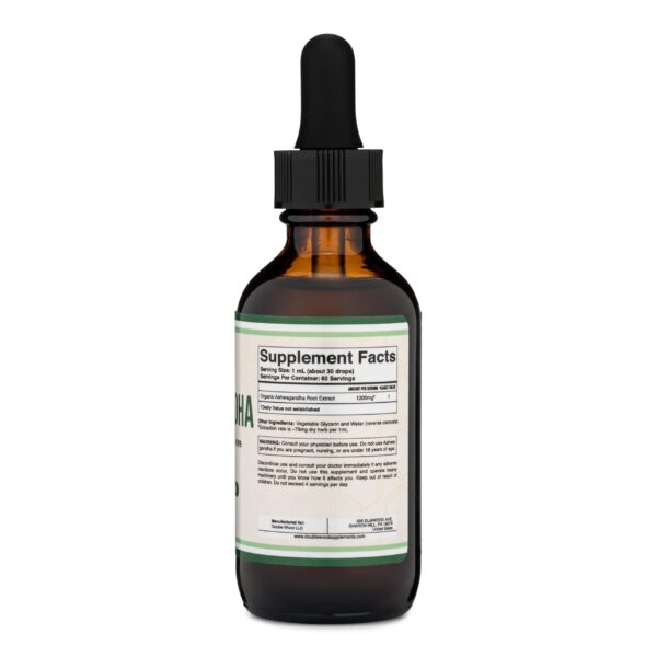 Suplemento gotas Ashwagandha para mejor absorción y alivio del estrés