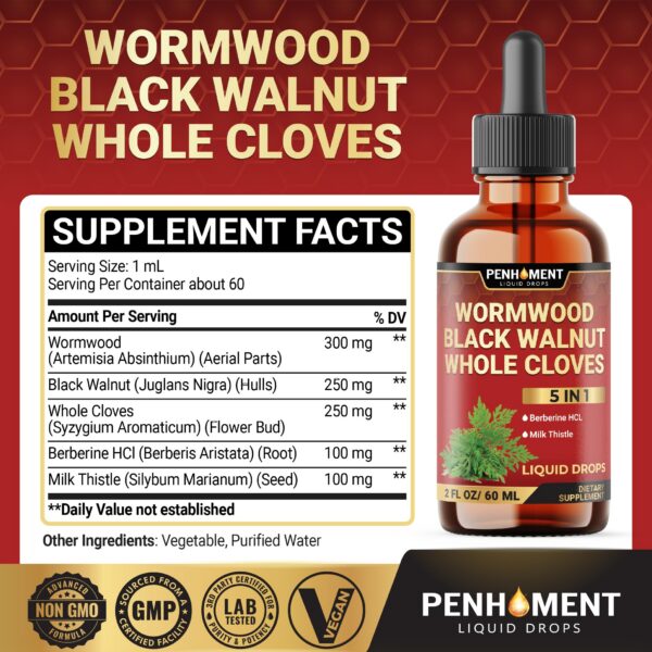 Suplemento de gotas líquidas con ingredientes naturales