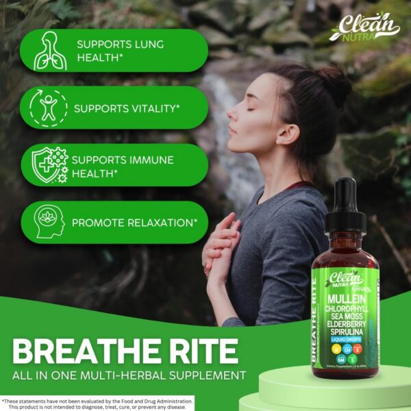 Suplemento de clorofila y sea moss orgánico para pulmones