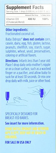 Suplemento gotas vitamina d3 ddrops 400 iu para bebés