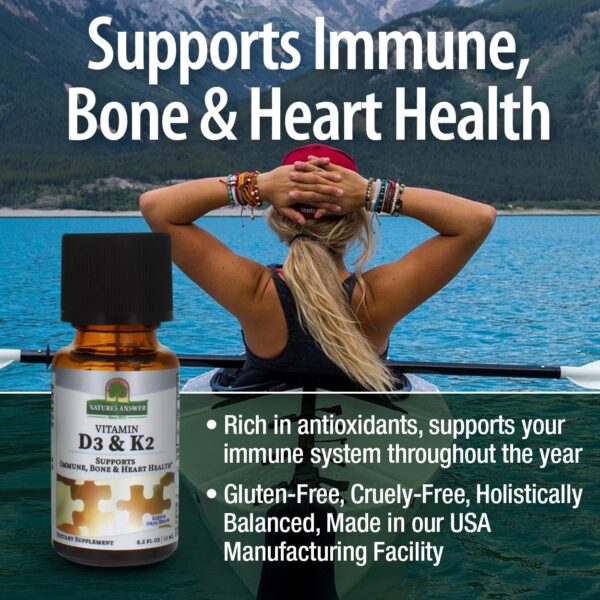 Suplemento gotas vitamina D3 y K2 con aceite de oliva natural