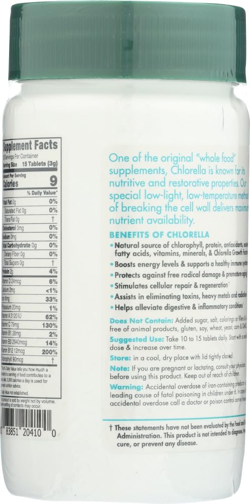Suplemento Green Foods con clorella para apoyo inmunológico natural