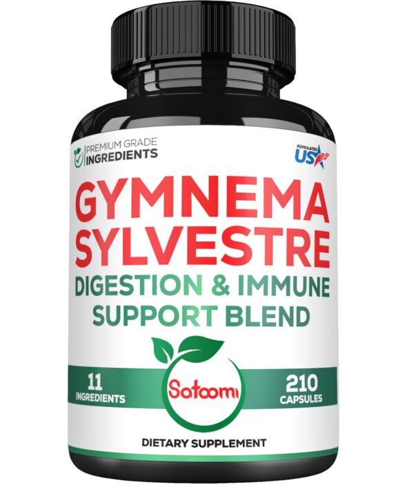 Suplemento Gymnema Sylvestre Satoomi botella frontal