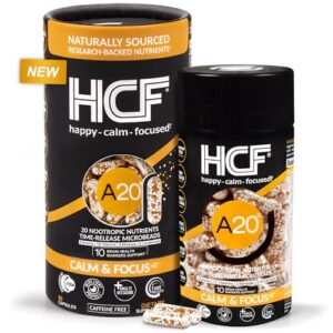 Suplemento HCF A20 para salud cerebral en envase