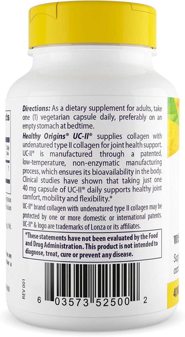 Suplemento Healthy Origins UC-II para salud y flexibilidad articular