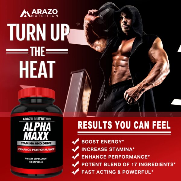 Version 1.0.0 Suplemento herbal Alphamaxx Arazo Nutrition con ingredientes poderosos