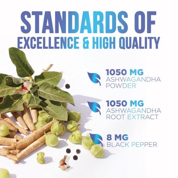 suplemento herbal ashwagandha vegeteriano sin gluten ni GMO