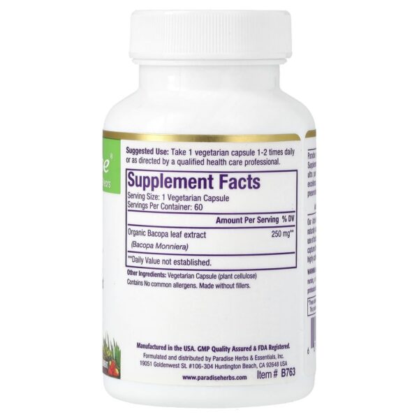 Version 1.0.0 Suplemento herbal Bacopa para bienestar mental