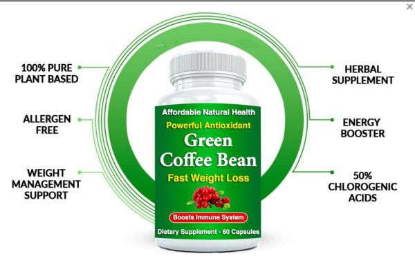 Suplemento herbal café verde 10,000 mg
