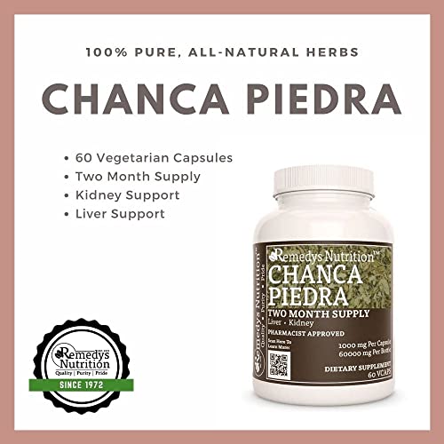 Suplemento herbal chanca piedra cápsulas veganas 60 unidades
