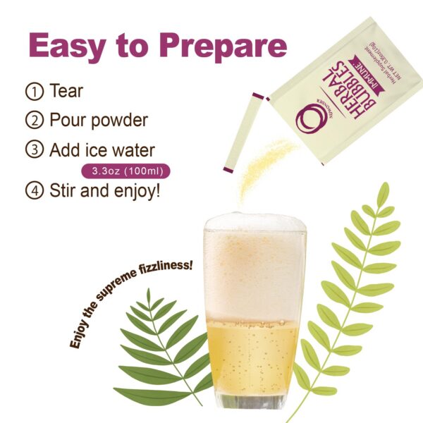 Suplemento herbal efervescente sabor tropical para apoyo inmunológico