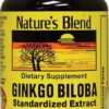 Suplemento herbal con extracto estandarizado Ginkgo Biloba Nature's Blend