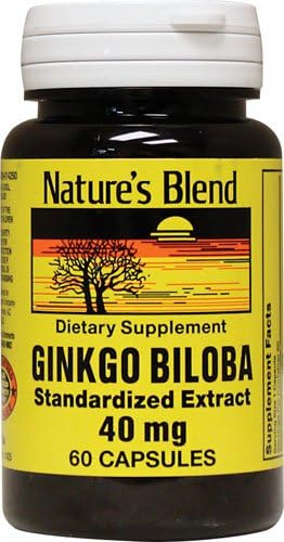 Suplemento herbal con extracto estandarizado Ginkgo Biloba Nature's Blend