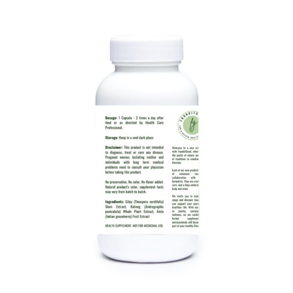 Version 1.0.0 Suplemento herbal FounditGood mezcla Amla Giloy Kalmegh