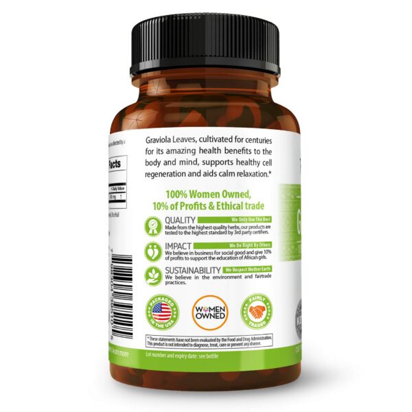 Suplemento Herbal Goodness cápsulas graviola apoyo saludable natural