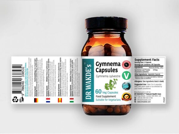 Version 1.0.0 Suplemento herbal Gymnema en cápsulas aptas para veganos