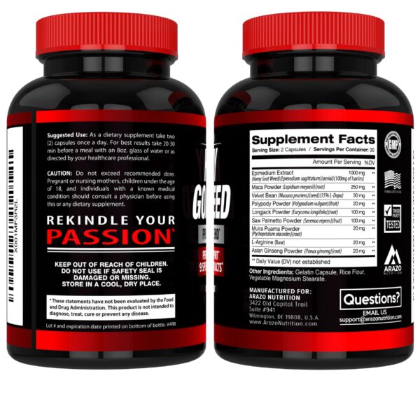 Version 1.0.0 Suplemento herbal para hombres y mujeres Arazo Nutrition