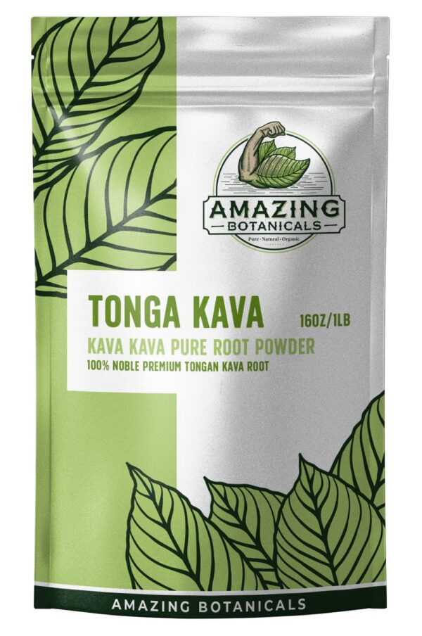 Version 1.0.0 Suplemento herbal Kava Tonga pura 16oz Amazing Botanicals