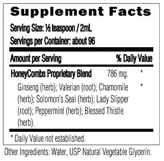Suplemento Herbal líquido Fórmula N para salud nerviosa HoneyCombs