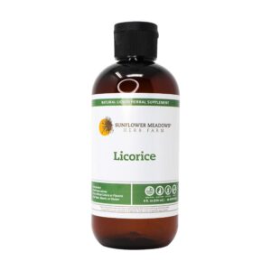 Suplemento herbal líquido de regaliz orgánico sin alcohol 8 onzas