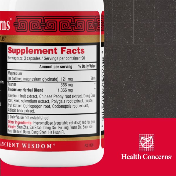Version 1.0.0 Suplemento herbal con magnesio y plantas chinas para relajación