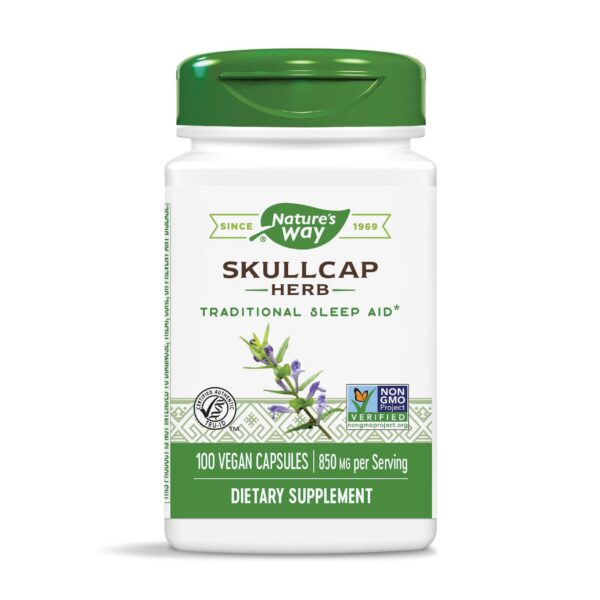Suplemento herbal d Natur's Way Skullcap para dormir bien