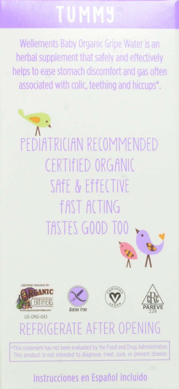 Suplemento herbal orgánico para cólicos en bebés Wellements